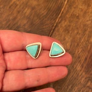 Sterling triangle earrings
